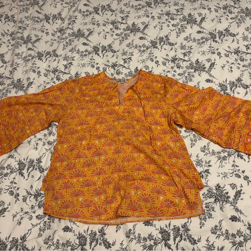 NIC+ZOE Sunburst Orange Top
